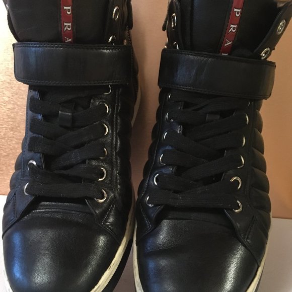 Prada Men's hi top Sneakers - Picture 1 of 7